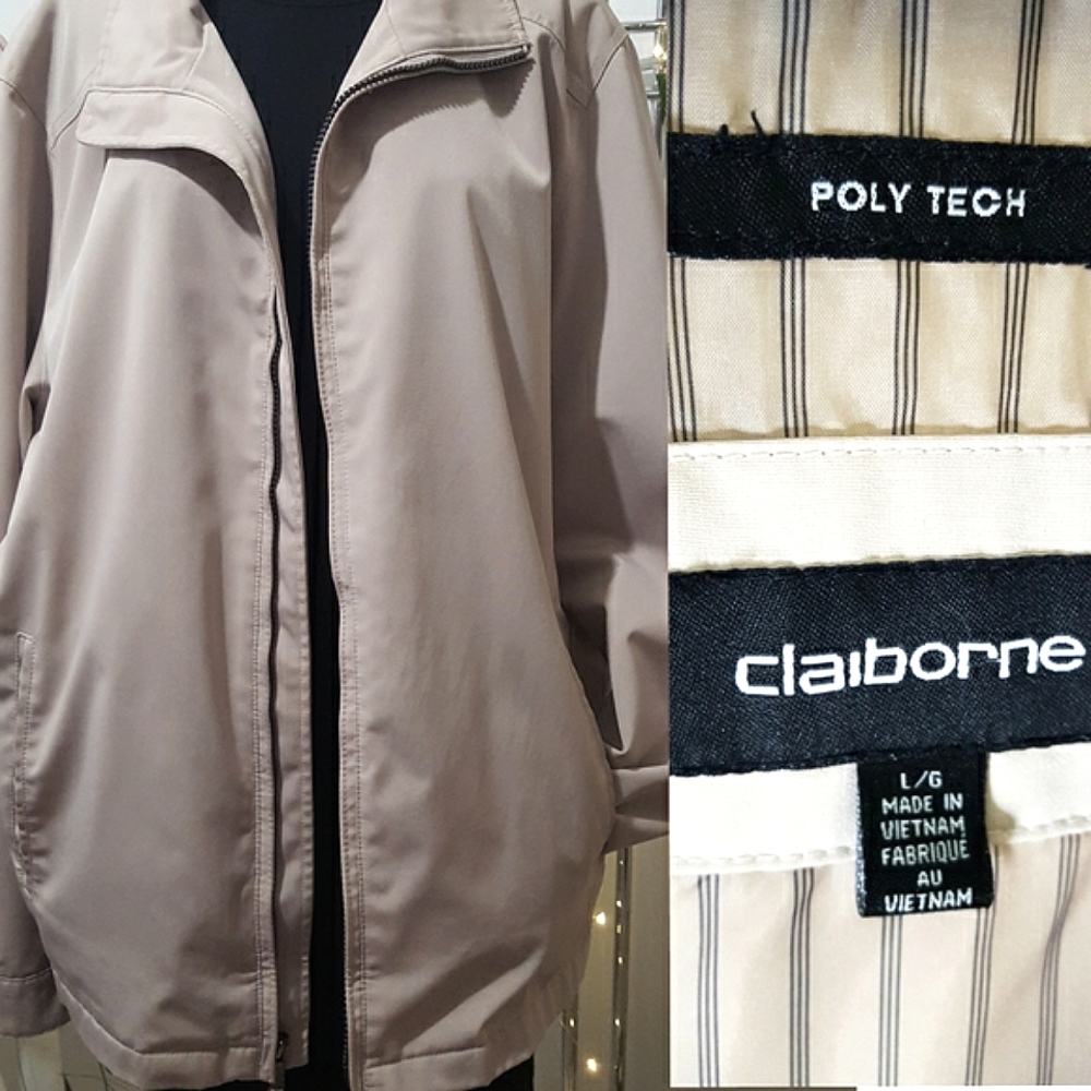 Claiborne Men's Jacket🌟Poly-Tech|Water-Resistant🌾Spring/Fall Jacket - Picture 2 of 8